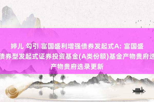 婷儿 勾引 富国盛利增强债券发起式A: 富国盛利增强债券型发起式证券投资基金(A类份额)基金产物贵府选录更新