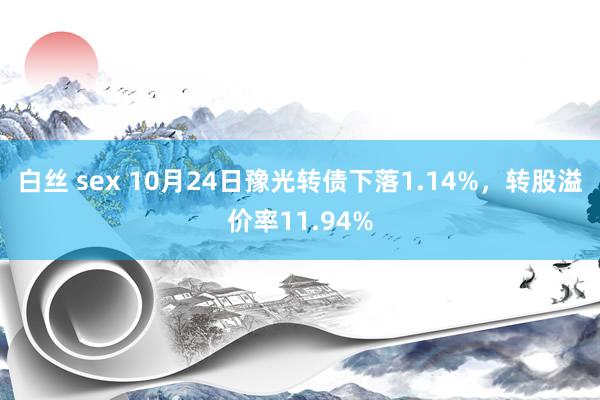 白丝 sex 10月24日豫光转债下落1.14%，转股溢价率11.94%