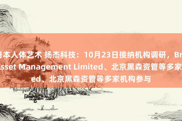 日本人体艺术 扬杰科技：10月23日接纳机构调研，Brilliance Asset Management Limited、北京黑森资管等多家机构参与