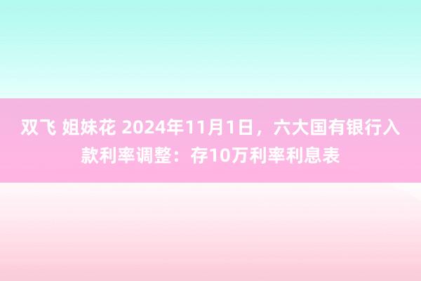 双飞 姐妹花 2024年11月1日，六大国有银行入款利率调整：存10万利率利息表