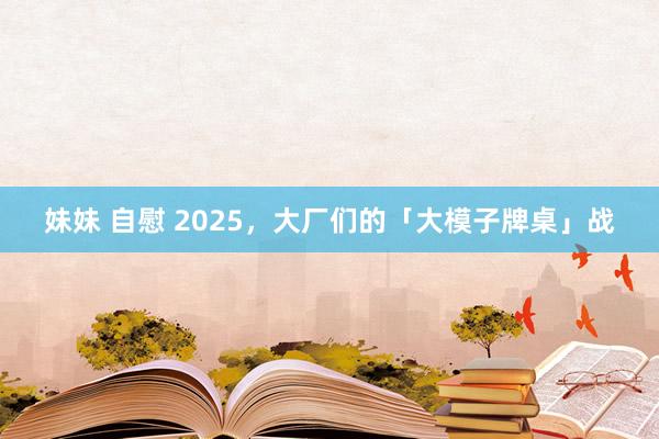 妹妹 自慰 2025，大厂们的「大模子牌桌」战